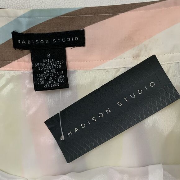 NWT Medison Studio Multicolor Pleated Women's Skirt Size 8 - Picture 7 of 9